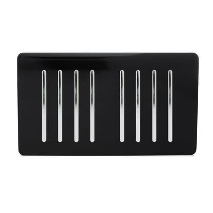 Trendi Switch 8 Gang 1 or 2 Way Light Switch in Piano Black