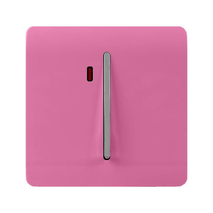 Trendi Switch 1 Gang 45 Amp Cooker Switch with Neon in Candy Pink