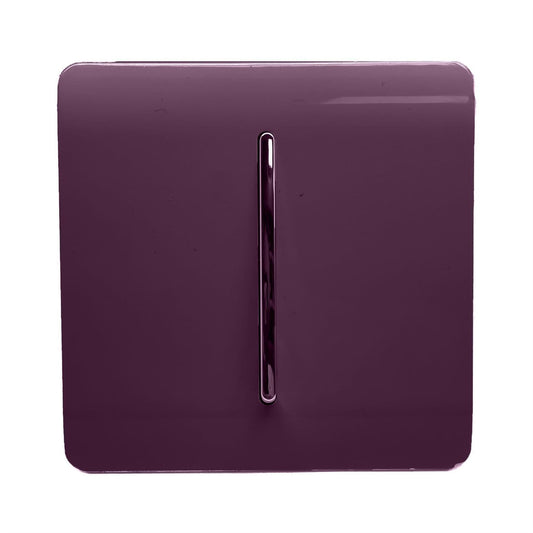 Trendi Switch 1 Gang Retractive Doorbell Switch in Plum Purple