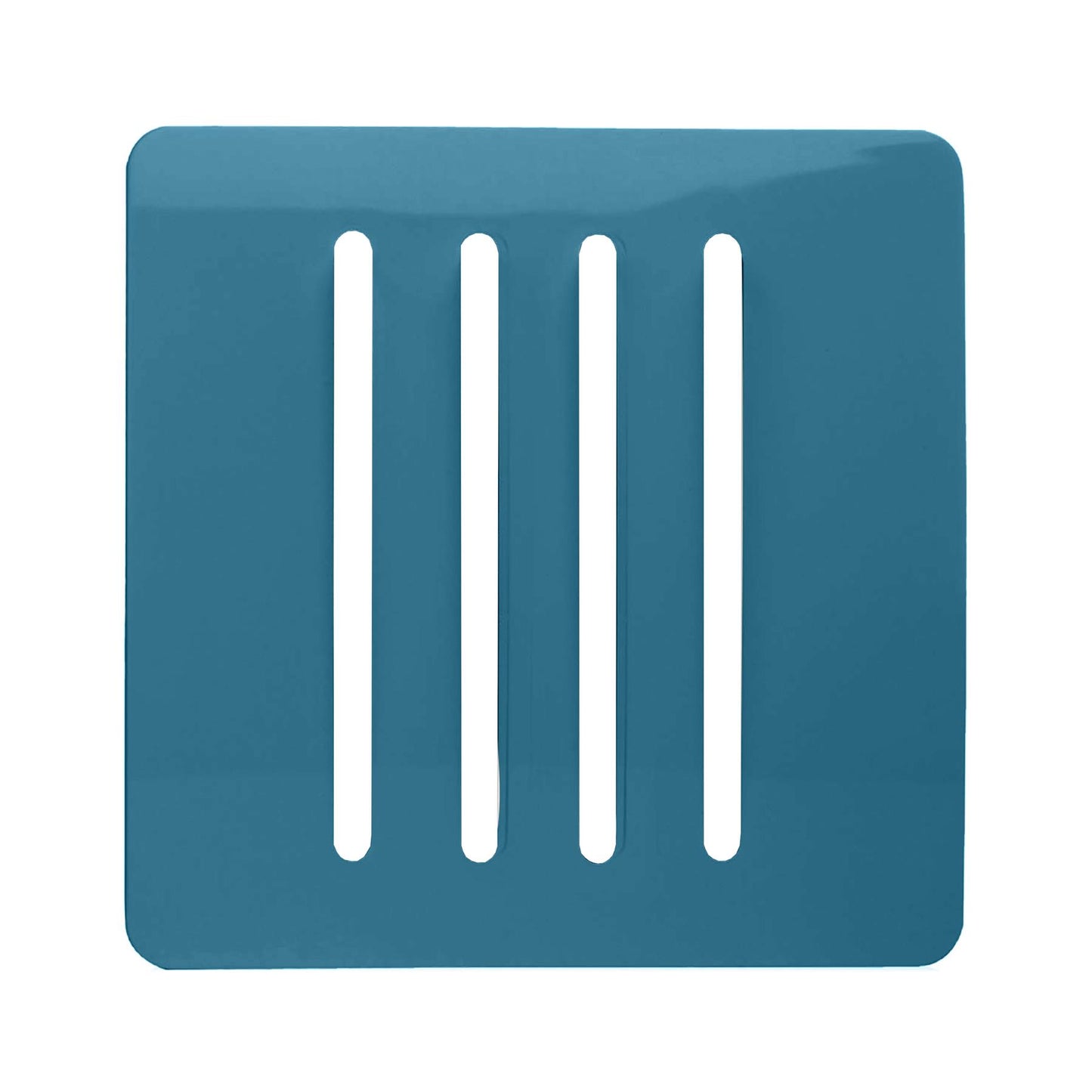 Trendi Switch 4 Gang Spare Faceplate for Modern Designer Light Switch in Ocean Blue