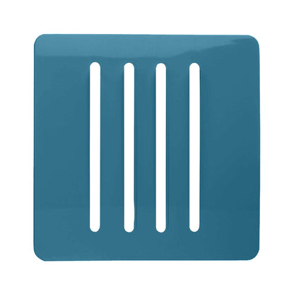 Trendi Switch 4 Gang Spare Faceplate for Modern Designer Light Switch in Ocean Blue