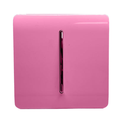 Trendi Switch 1 Gang 1 or 2 way Rocker Light Switch in Candy Pink