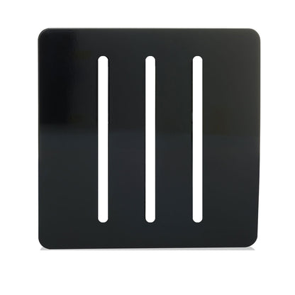 Trendi SPARE FACEPLATE For 3 Gang 2 Way  10 Amp Rocker Light Switch Black