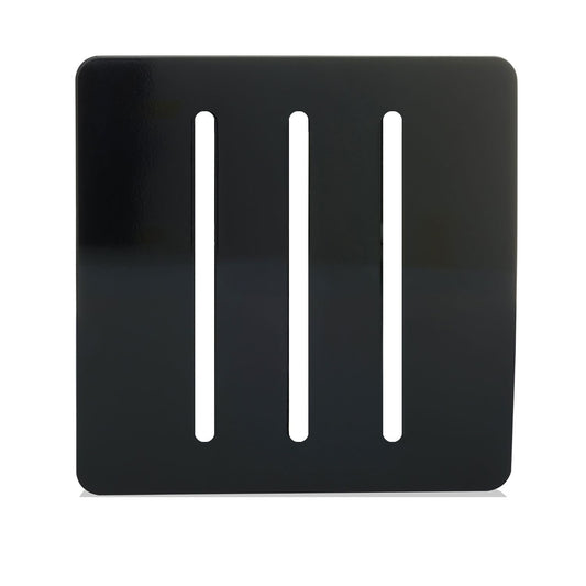 Trendi SPARE FACEPLATE For 3 Gang 2 Way  10 Amp Rocker Light Switch Black