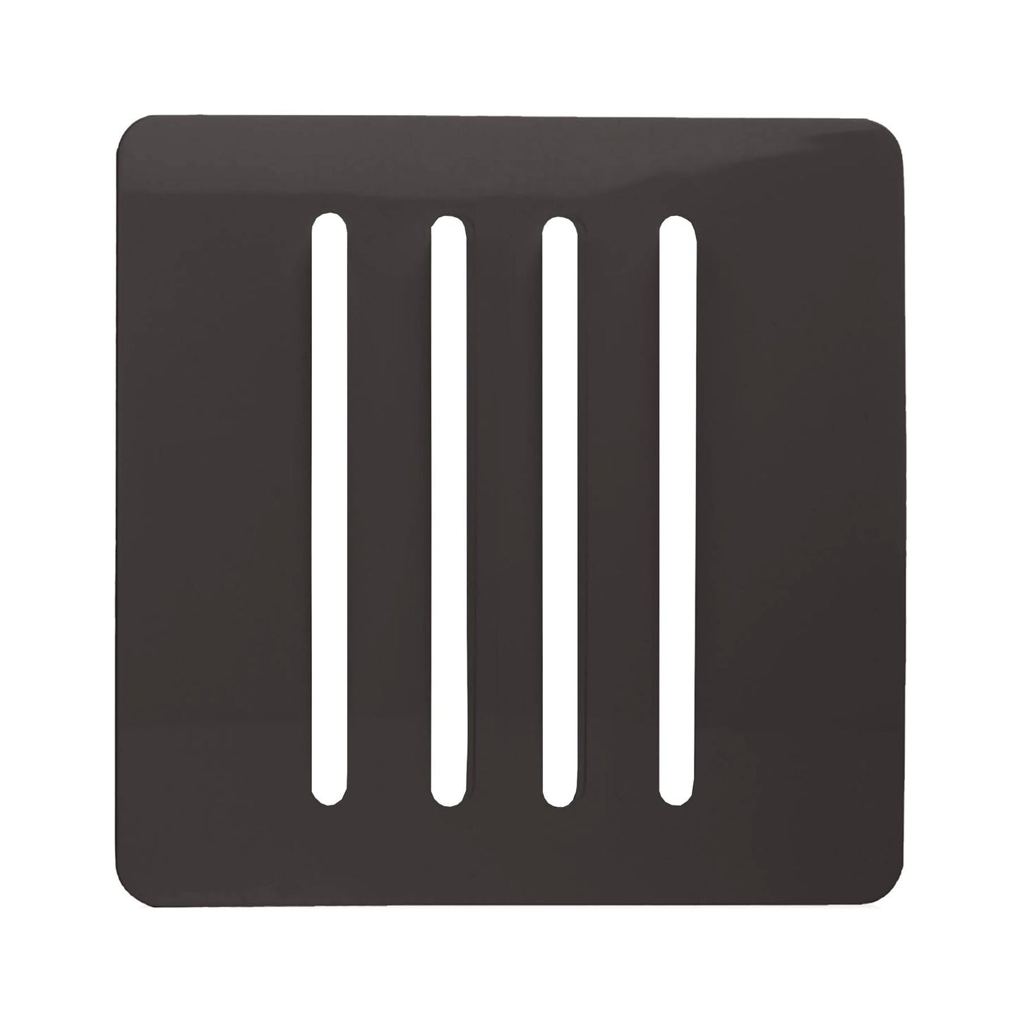 Trendi Switch 4 Gang Spare Faceplate for Modern Designer Light Switch in Dark Mocha Brown