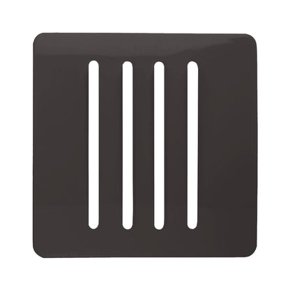 Trendi Switch 4 Gang Spare Faceplate for Modern Designer Light Switch in Dark Mocha Brown