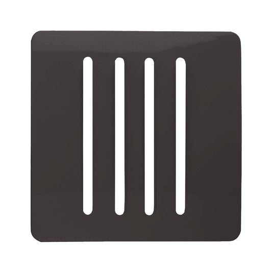 Trendi Switch 4 Gang Spare Faceplate for Modern Designer Light Switch in Dark Mocha Brown