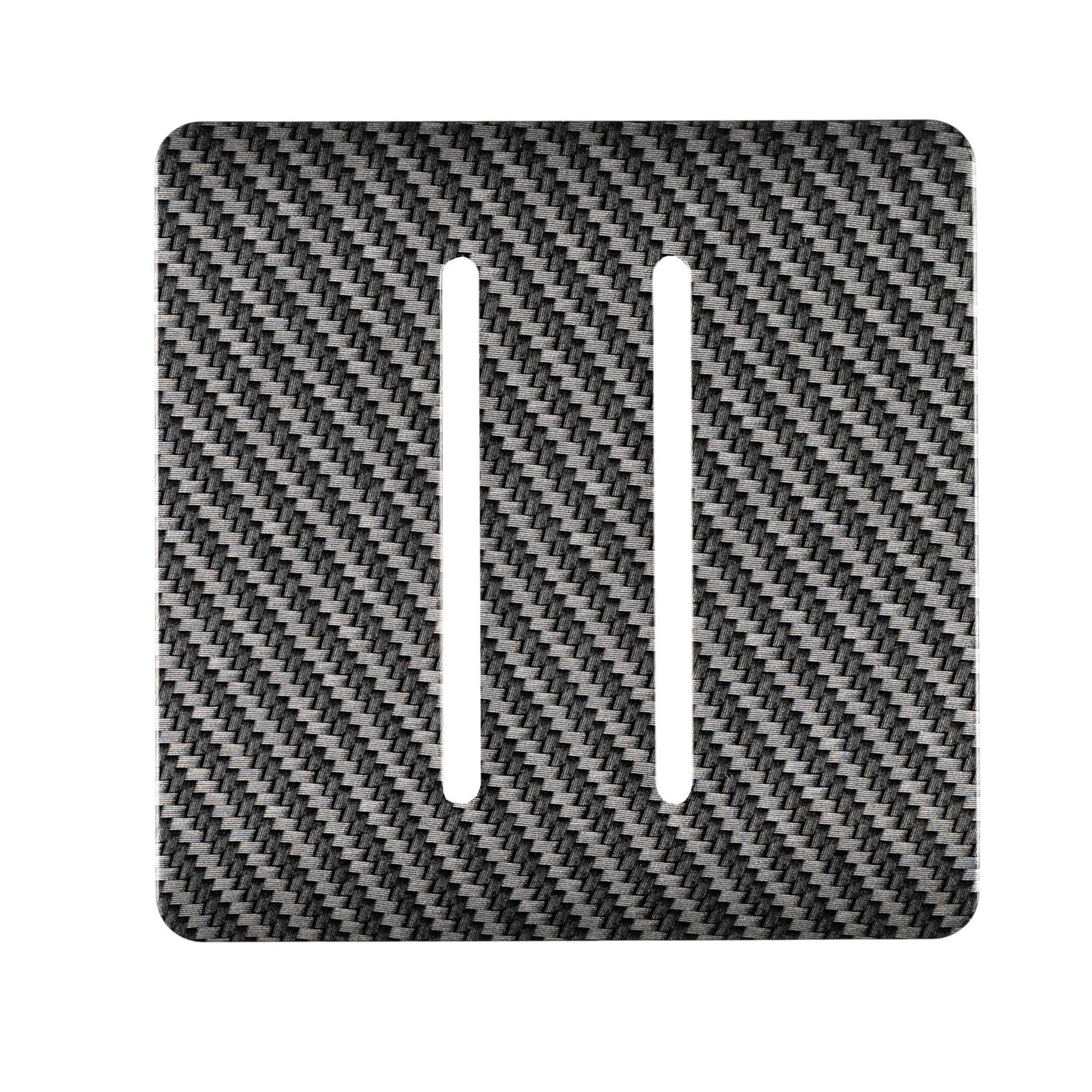 Trendi Switch 2 Gang Spare Faceplate for Modern Designer Light Switch in Carbon Fibre