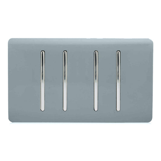 Trendi Switch 4 Gang 1 or 2 Way Light Switchin Cool Grey
