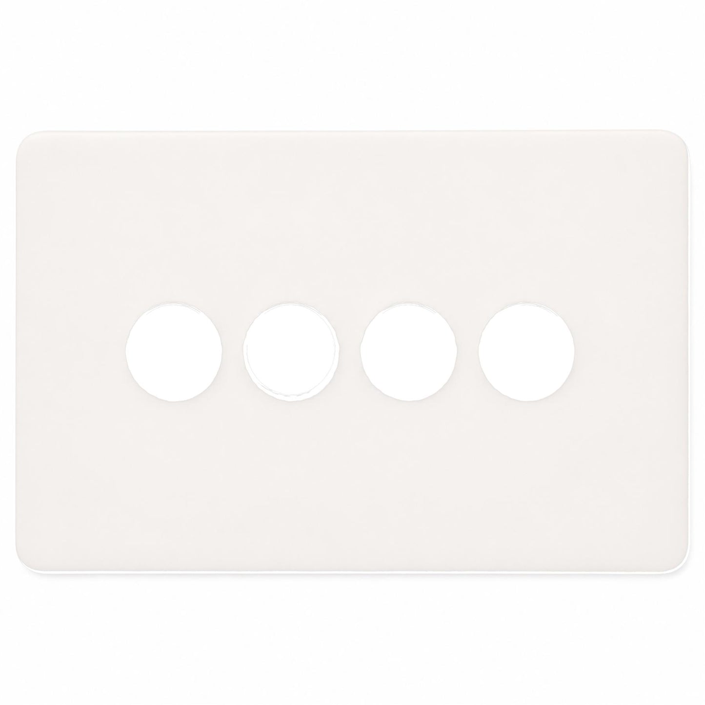Trendi Switch 4 Gang LED Dimmer Replacement Faceplate in Matt White