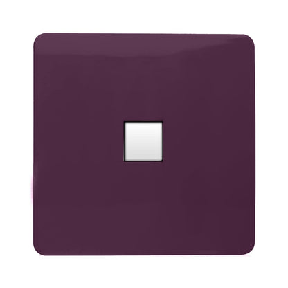 Trendi Switch 1 Gang RJ45 Cat 5e PC Ethernet Socket in Plum Purple