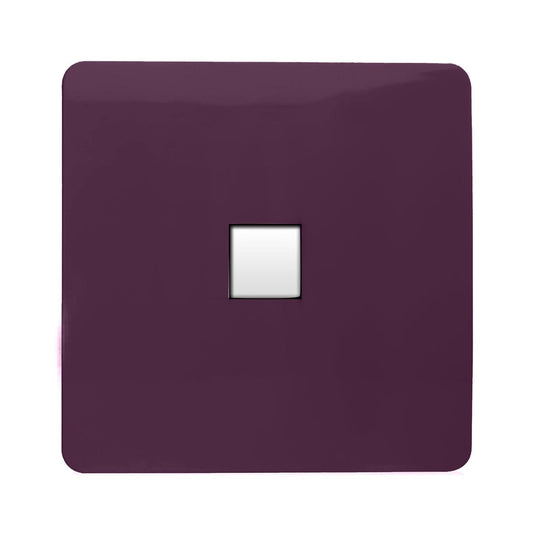 Trendi Switch 1 Gang RJ45 Cat 5e PC Ethernet Socketin Plum Purple