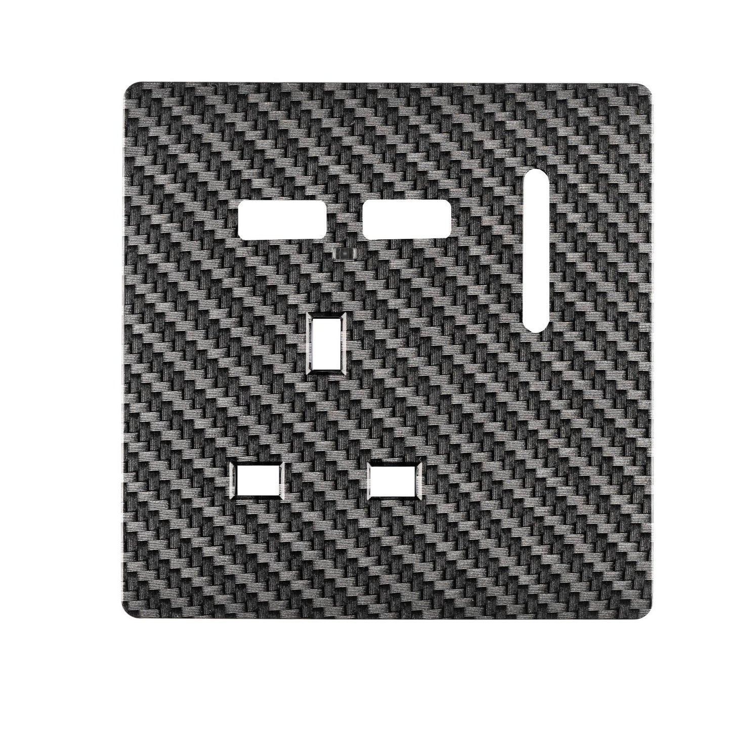 Trendi Switch 1 Gang USB Spare Faceplate For Modern Designer Plug Socket in Carbon Fibre
