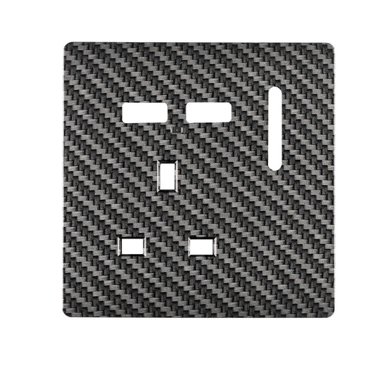 Trendi Switch 1 Gang USB Spare Faceplate For Modern Designer Plug Socket in Carbon Fibre