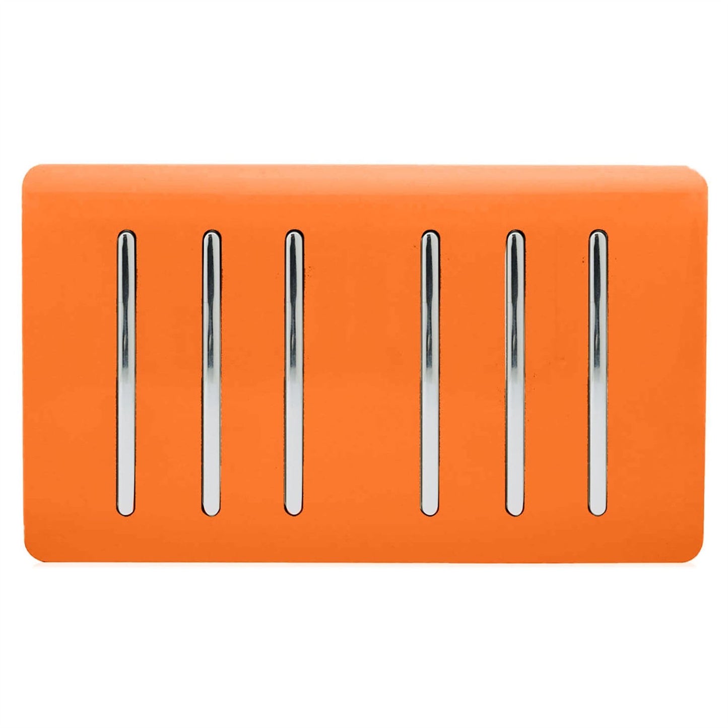 Trendi Switch 6 Gang 1 or 2 Way Light Switchin Sunset Orange