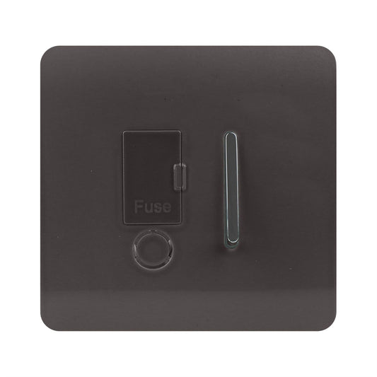 Trendi Switch 13 Amp Fused Spur with Flex Outletin Dark Mocha Brown