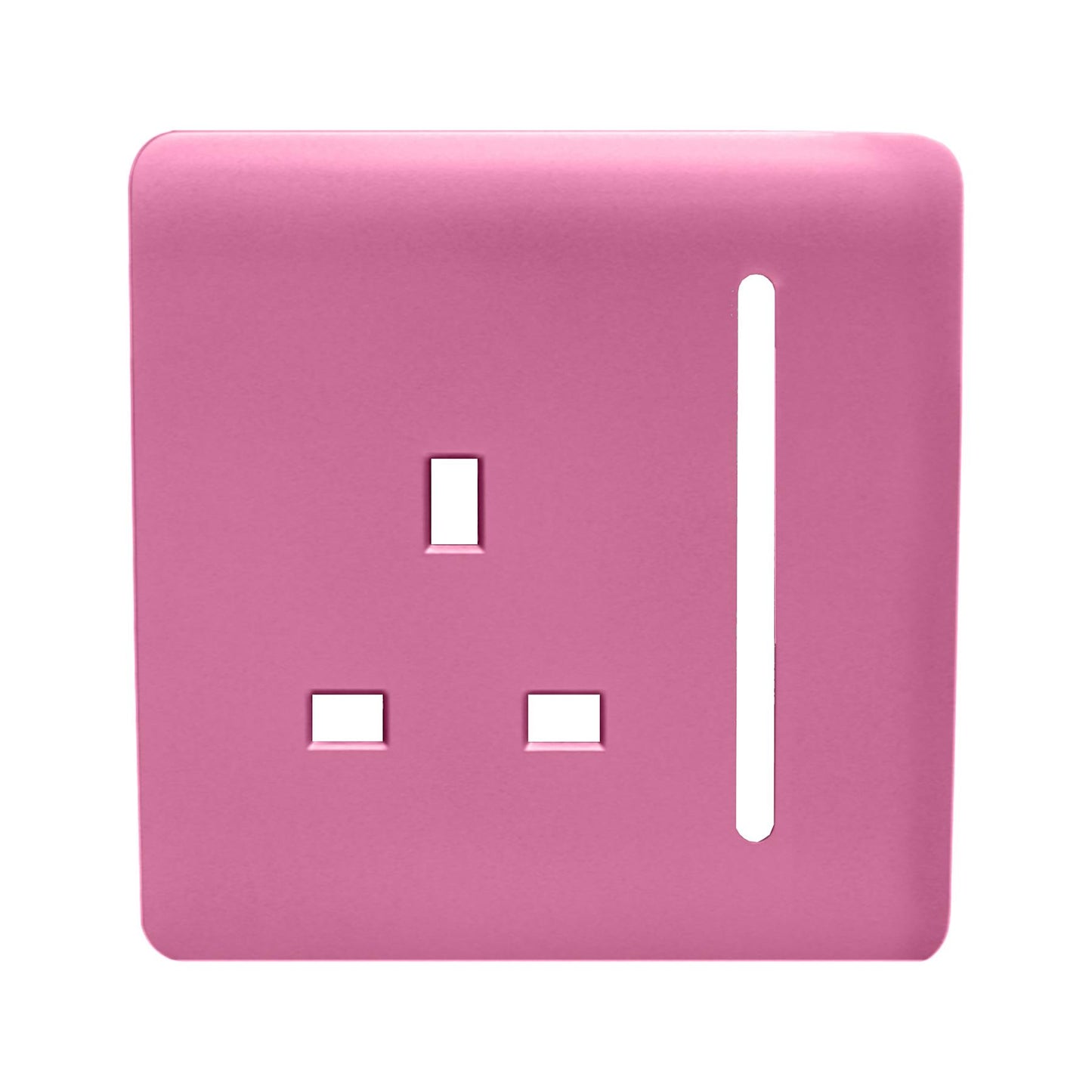 Trendi Switch 1 Gang 13 Amp Switched Spare Faceplate For Modern Designer Plug Socket in Candy Pink