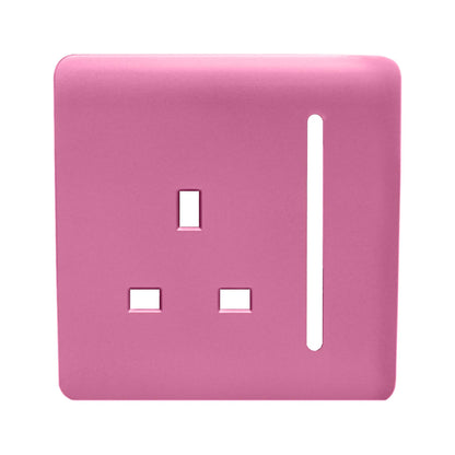 Trendi Switch 1 Gang 13 Amp Switched Spare Faceplate For Modern Designer Plug Socket in Candy Pink