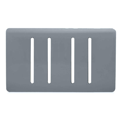 Trendi Switch 4 Gang Spare Twin Faceplate for Modern Designer Light Switch in Warm Grey