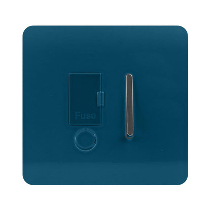 Trendi Switch 13 Amp Fused Spur with Flex Outlet in Midnight Blue