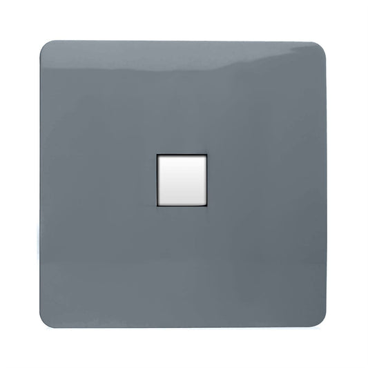 Trendi Switch 1 Gang Cat 3 Telephone Slave Socketin Warm Grey