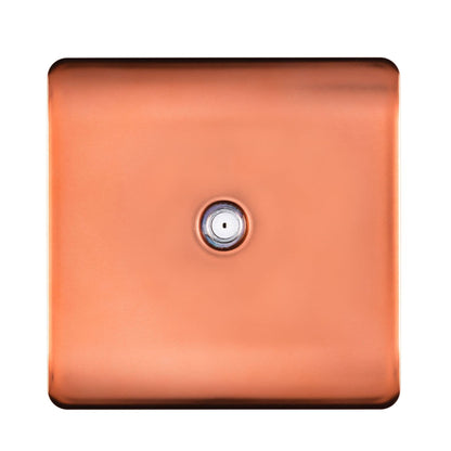 Trendi Switch 1 Gang Male F-Type Satellite Television Socket in Copper