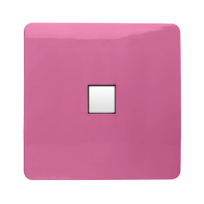 Trendi Switch 1 Gang Cat 3 Telephone Slave Socket in Candy Pink