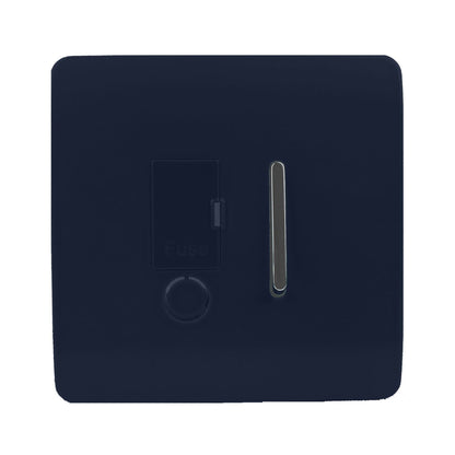 Trendi Switch 13 Amp Fused Spur with Flex Outlet in Navy Blue