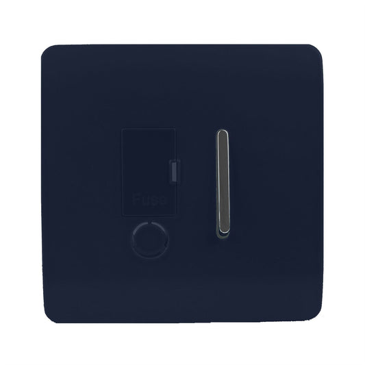 Trendi Switch 13 Amp Fused Spur with Flex Outletin Navy Blue