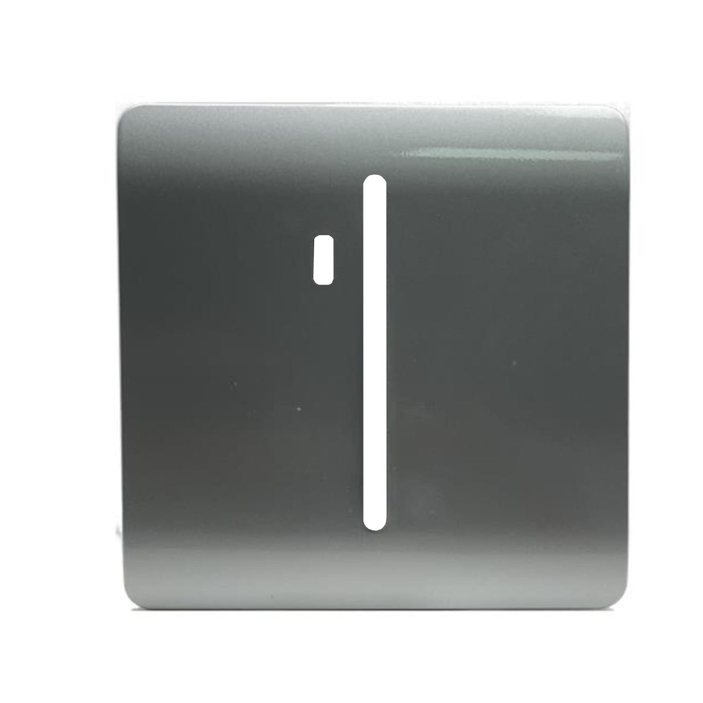 Trendi Switch 1 Gang Spare Faceplate For Modern Designer Heavy Duty Switch in Platinum Silver