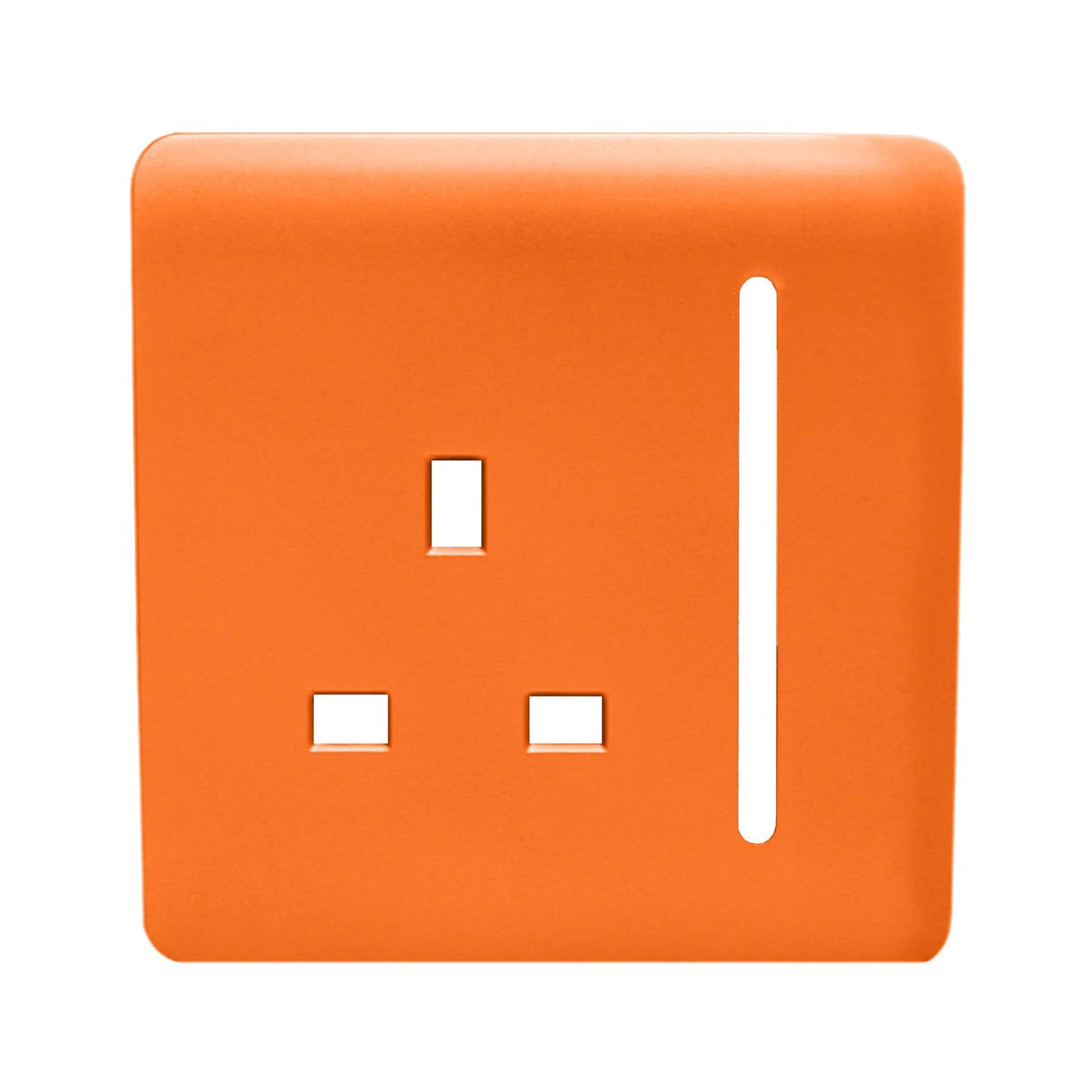 Trendi Switch 1 Gang 13 Amp Switched Spare Faceplate For Modern Designer Plug Socket Sunset Orange