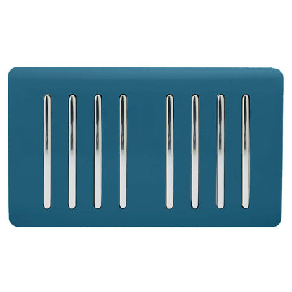 Trendi Switch 8 Gang 1 or 2 Way Light Switch in Midnight Blue