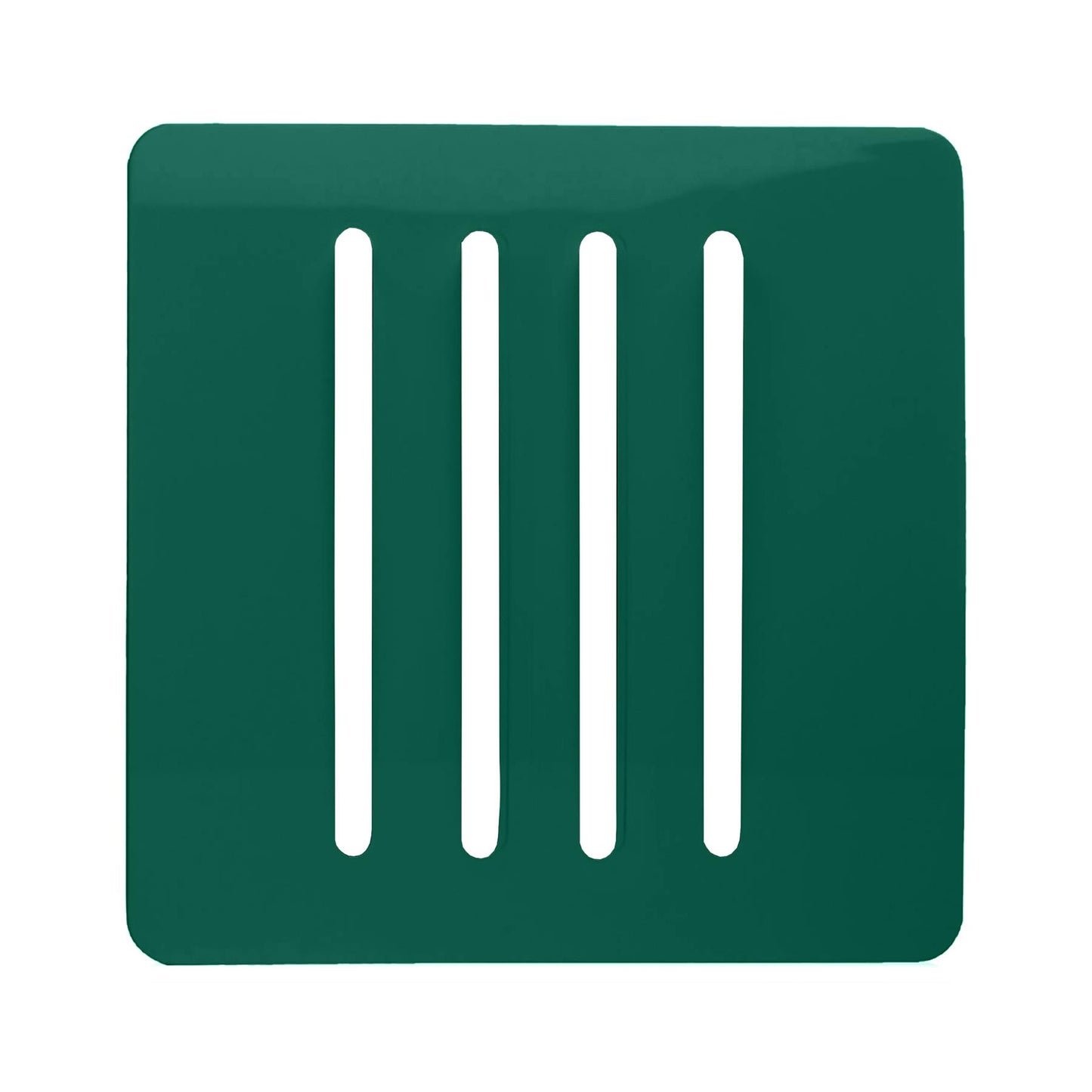 Trendi Switch 4 Gang Spare Faceplate for Modern Designer Light Switch in Dark Forest Green