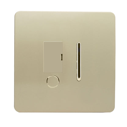 Trendi Switch 13 Amp Fused Spur with Flex Outlet in Champagne Gold