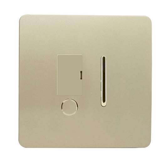 Trendi Switch 13 Amp Fused Spur with Flex Outletin Champagne Gold