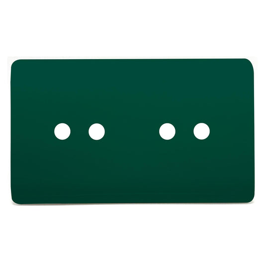 Trendi Switch 4 Gang LED Dimmer Replacement Faceplate in Dark Forest Green