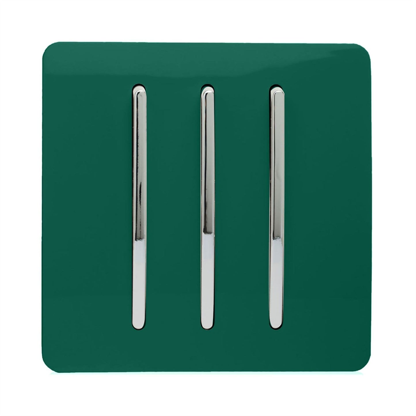 Trendi Switch 3 Gang 1 or 2 way Rocker Light Switch in Dark Forest Green