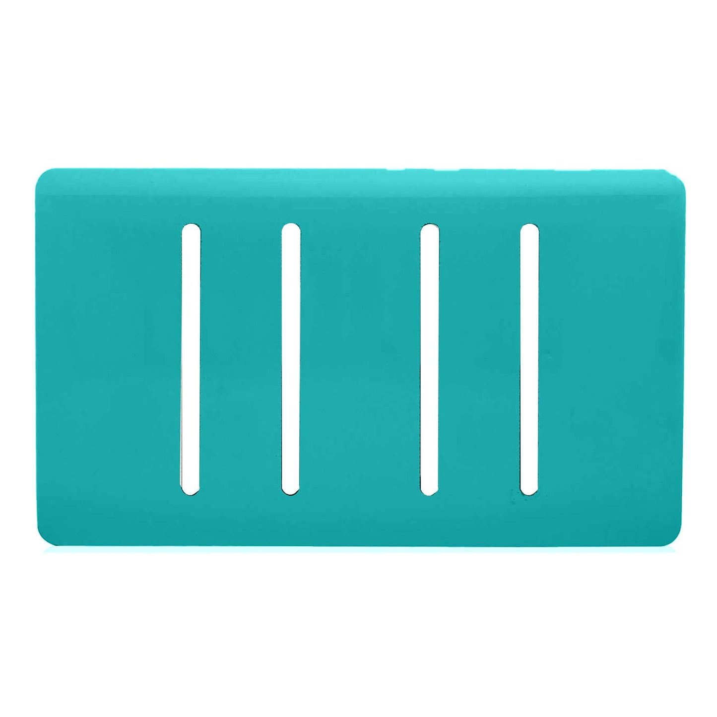 Trendi Switch 4 Gang Spare Twin Faceplate for Modern Designer Light Switch in Bright Teal