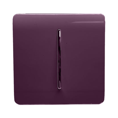 Trendi Switch 1 Gang 1 or 2 way Rocker Light Switch in Plum Purple