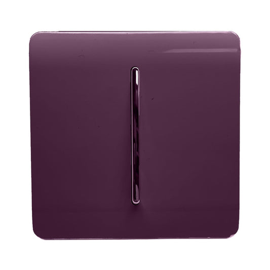Trendi Switch 1 Gang 1 or 2 way Rocker Light Switchin Plum Purple