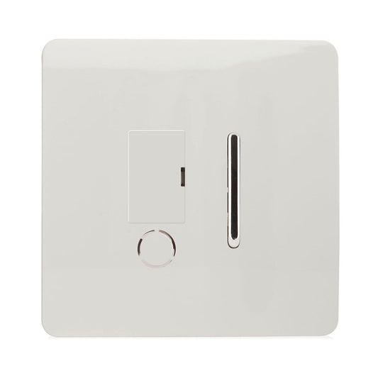 Trendi Switch 13 Amp Fused Spur with Flex Outletin Ice White