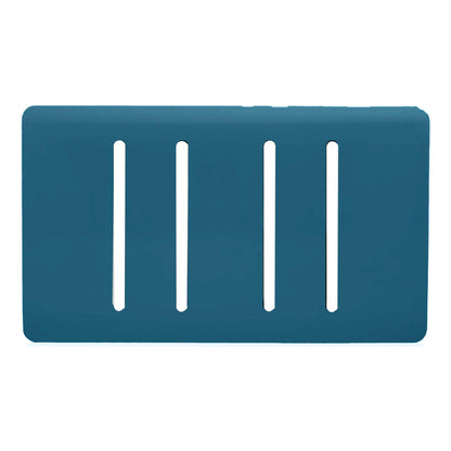 Trendi Switch 4 Gang Spare Twin Faceplate for Modern Designer Light Switch in Midnight Blue