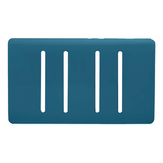 Trendi Switch 4 Gang Spare Twin Faceplate for Modern Designer Light Switch in Midnight Blue