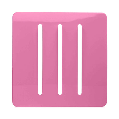 Trendi Switch 3 Gang Spare Faceplate for Modern Designer Light Switch in Candy Pink