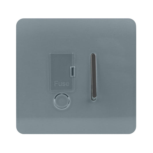 Trendi Switch 13 Amp Fused Spur with Flex Outletin Cool Grey