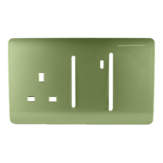 Trendi Switch Spare Faceplate For Cooker Switch & Plug Socket with Neon in Moss Green