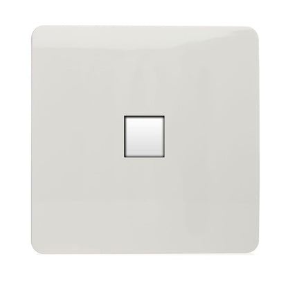 Trendi Switch 1 Gang Cat 3 Telephone Slave Socket in Ice White