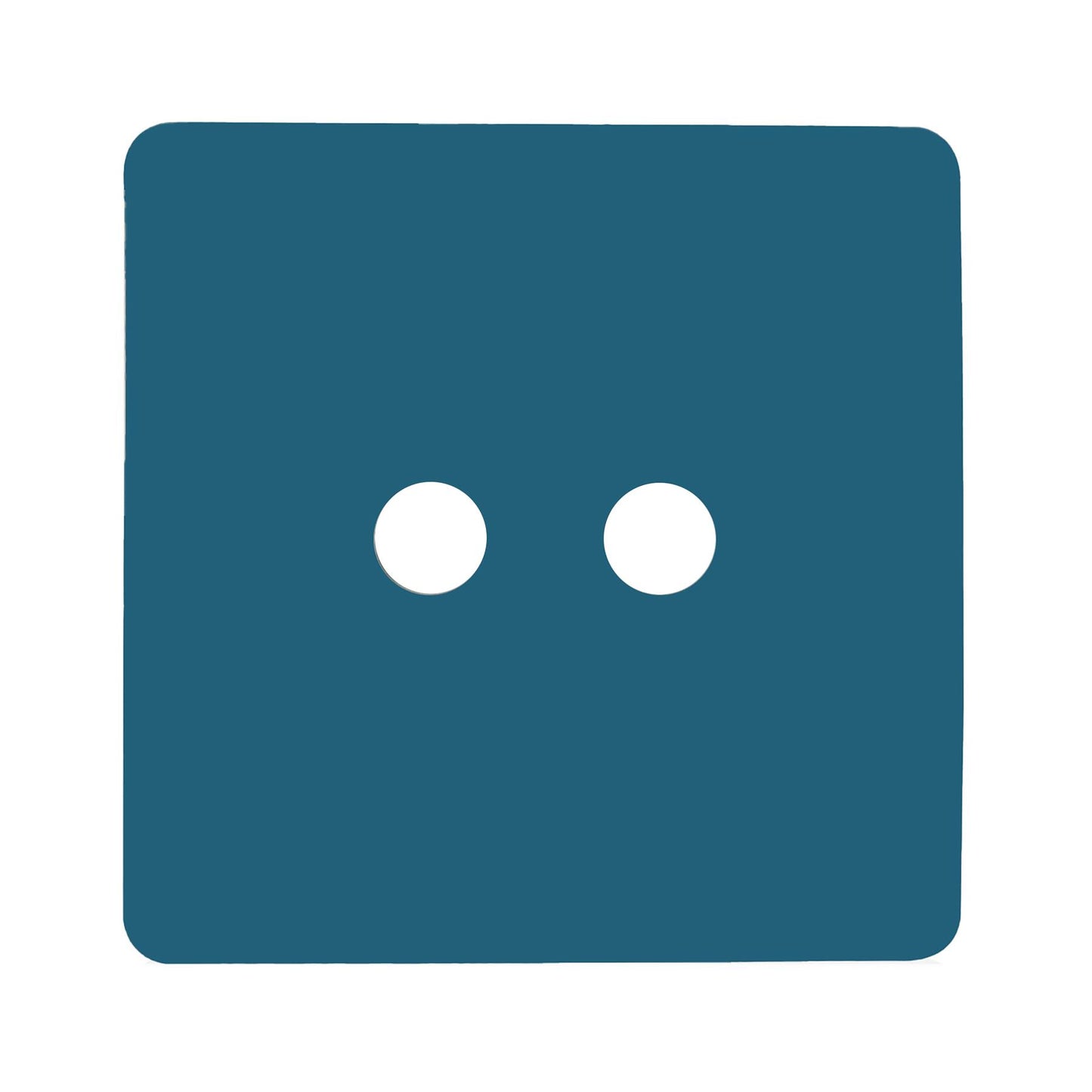 Trendi Switch 2 Gang Spare Faceplate For Co-Axial Modern Designer Television Socket in Ocean Blue