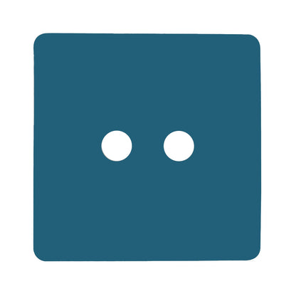 Trendi Switch 2 Gang Spare Faceplate For Co-Axial Modern Designer Television Socket in Ocean Blue