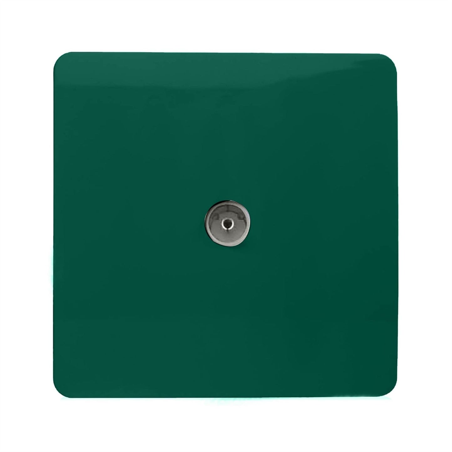 Trendi Switch 1 Gang Female Co-Axial Television Socketin Dark Forest Green